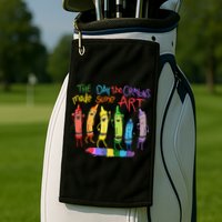 The Day The Crayons Made Some ART Teacher Art Golf Towel