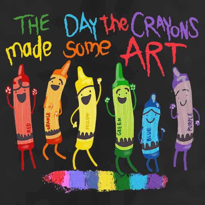 The Day The Crayons Made Some ART Teacher Art Golf Towel
