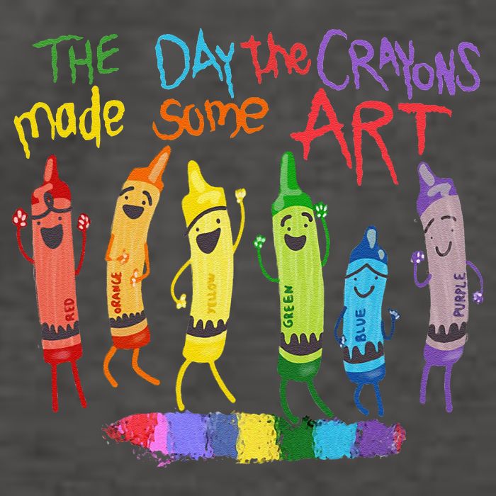 The Day The Crayons Made Some ART Teacher Art Vector Backpack