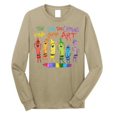 The Day The Crayons Made Some ART Teacher Art Long Sleeve Shirt