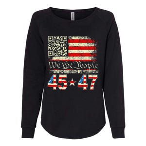 Trump Dance Troll Qr Funny President Trump Dance Code Womens California Wash Sweatshirt