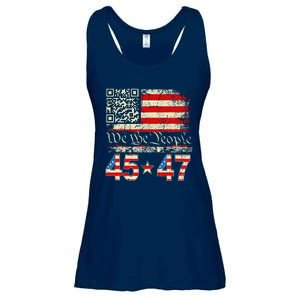 Trump Dance Troll Qr Funny President Trump Dance Code Ladies Essential Flowy Tank