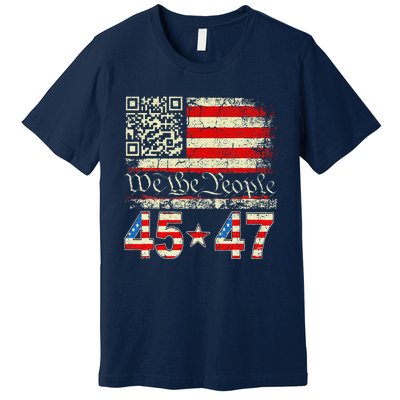 Trump Dance Troll Qr Funny President Trump Dance Code Premium T-Shirt