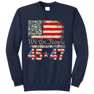 Trump Dance Troll Qr Funny President Trump Dance Code Tall Sweatshirt