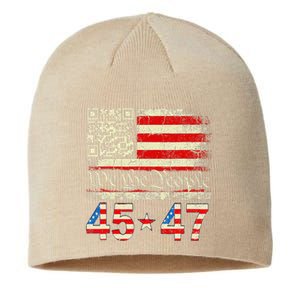 Trump Dance Troll Qr Funny President Trump Dance Code Sustainable Beanie