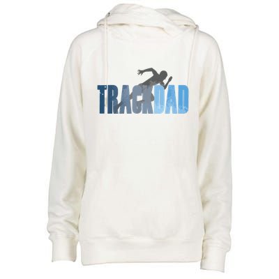 Track Dad Track Field Runner Cross Country Running Father Womens Funnel Neck Pullover Hood