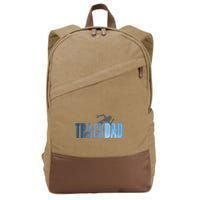 Track Dad Track Field Runner Cross Country Running Father Cotton Canvas Backpack