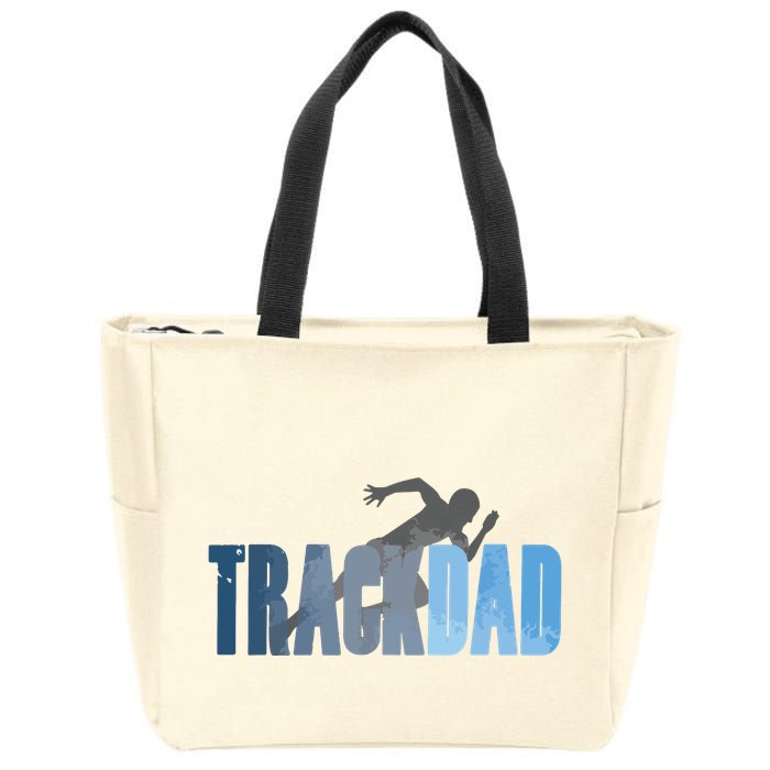 Track Dad Track Field Runner Cross Country Running Father Zip Tote Bag