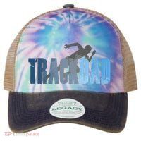 Track Dad Track Field Runner Cross Country Running Father Legacy Tie Dye Trucker Hat