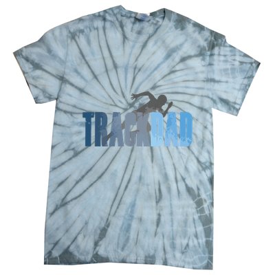 Track Dad Track Field Runner Cross Country Running Father Tie-Dye T-Shirt