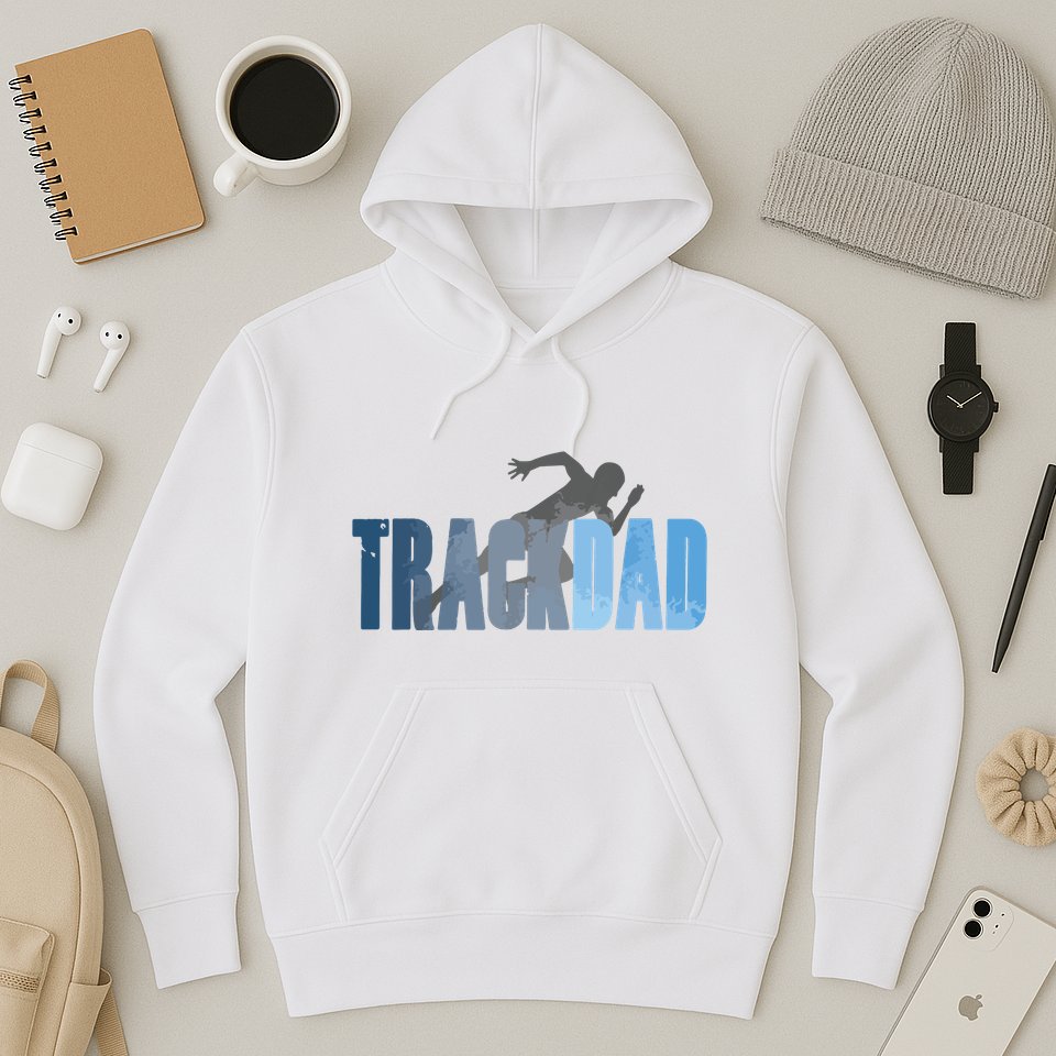 Track Dad Track Field Runner Cross Country Running Father Hoodie