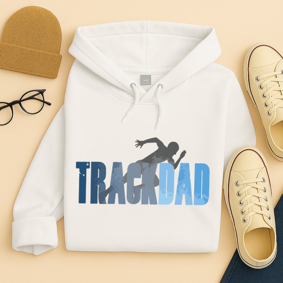 Track Dad Track Field Runner Cross Country Running Father Hoodie