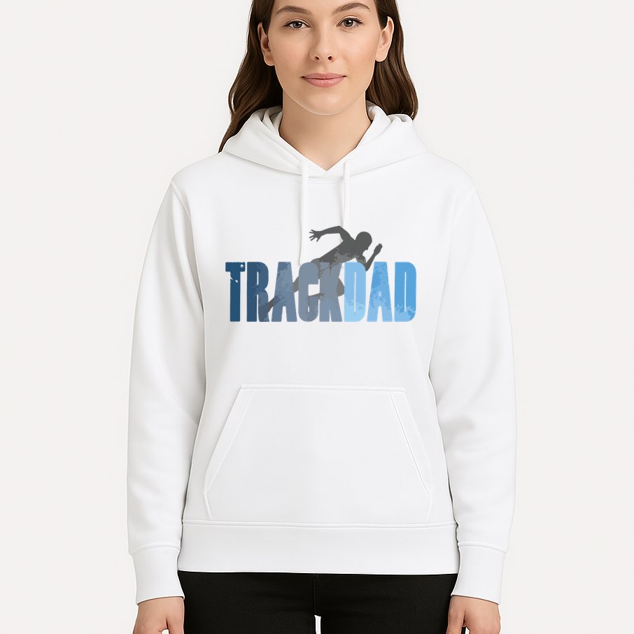 Track Dad Track Field Runner Cross Country Running Father Hoodie