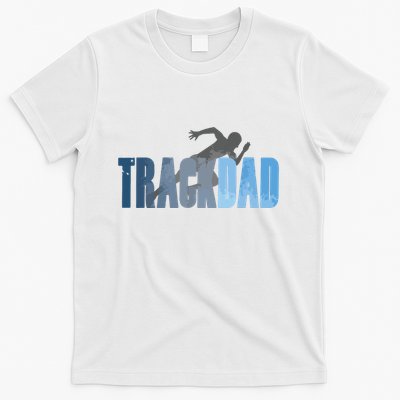 Track Dad Track Field Runner Cross Country Running Father T-Shirt