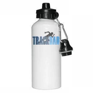 Track Dad Track Field Runner Cross Country Running Father Aluminum Water Bottle