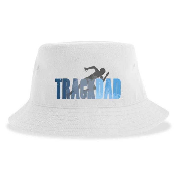 Track Dad Track Field Runner Cross Country Running Father Sustainable Bucket Hat