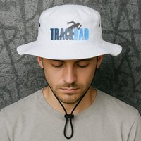 Track Dad Track Field Runner Cross Country Running Father Bucket Hat