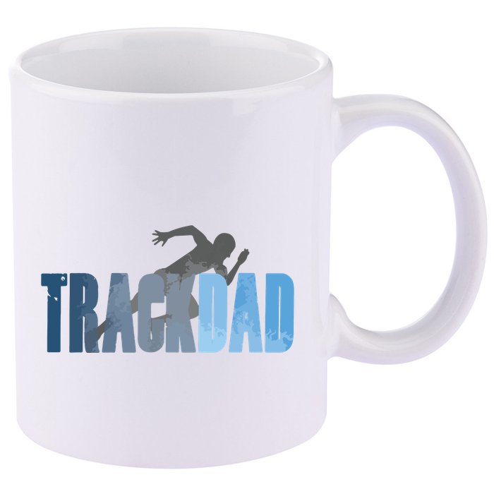Track Dad Track Field Runner Cross Country Running Father 11oz C Handle Ceramic Mug