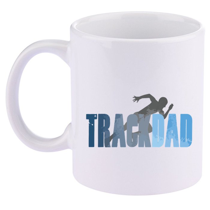 Track Dad Track Field Runner Cross Country Running Father 11oz C Handle Ceramic Mug