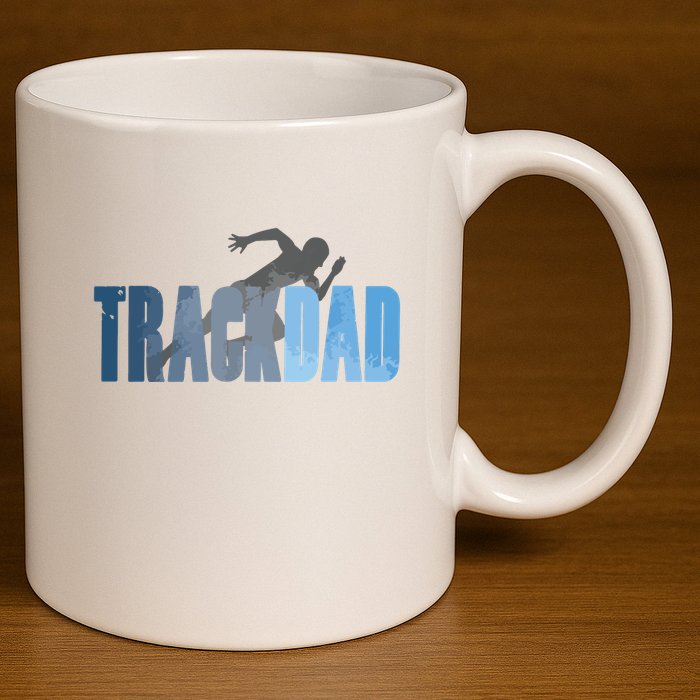 Track Dad Track Field Runner Cross Country Running Father 11oz C Handle Ceramic Mug