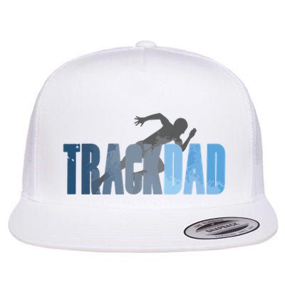 Track Dad Track Field Runner Cross Country Running Father Flatbill Hat