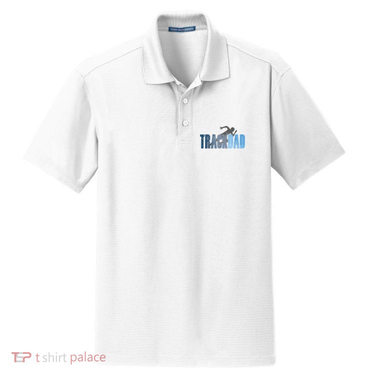 Track Dad Track Field Runner Cross Country Running Father Dry Zone Grid Polo