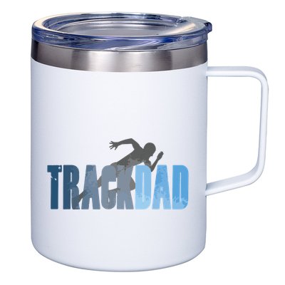 Track Dad Track Field Runner Cross Country Running Father 12oz Stainless Steel Coffee Mug