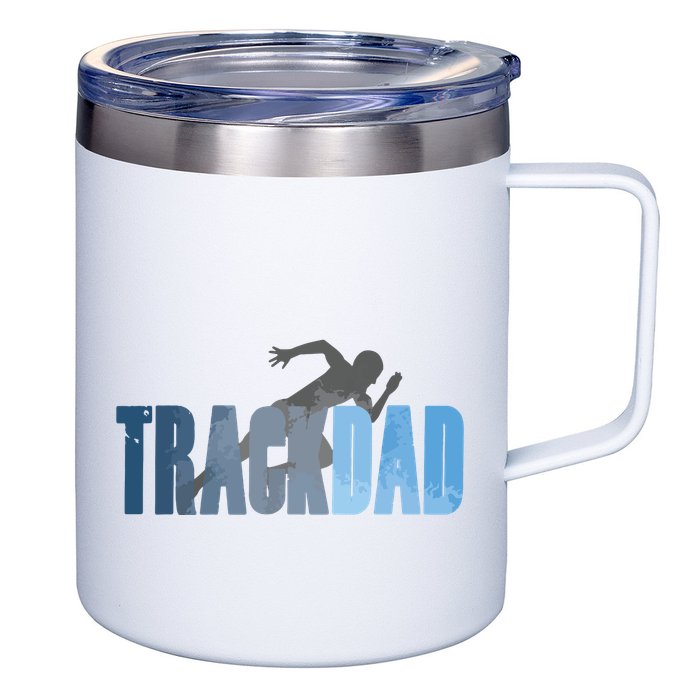 Track Dad Track Field Runner Cross Country Running Father 12oz Stainless Steel Coffee Mug