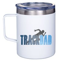 Track Dad Track Field Runner Cross Country Running Father 12oz Stainless Steel Coffee Mug