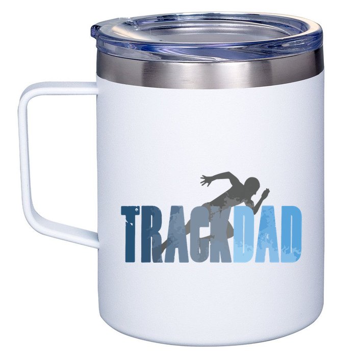 Track Dad Track Field Runner Cross Country Running Father 12oz Stainless Steel Coffee Mug