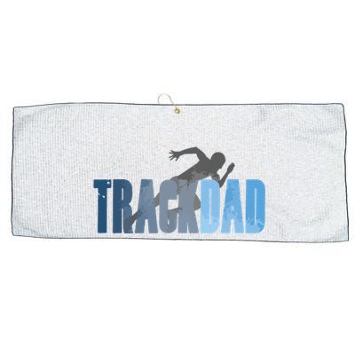 Track Dad Track Field Runner Cross Country Running Father Large Microfiber Waffle Golf Towel
