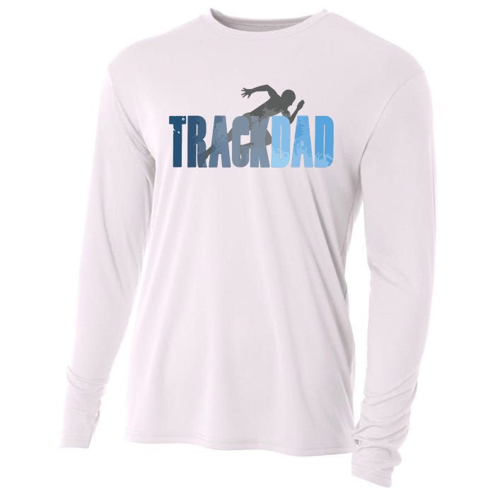 Track Dad Track Field Runner Cross Country Running Father Cooling Performance Long Sleeve Crew