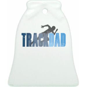 Track Dad Track Field Runner Cross Country Running Father Ceramic Bell Ornament