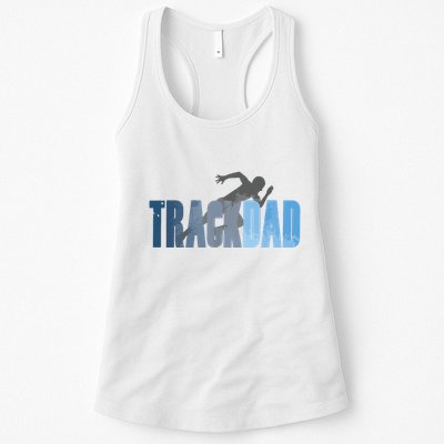 Track Dad Track Field Runner Cross Country Running Father Womens Tank Top