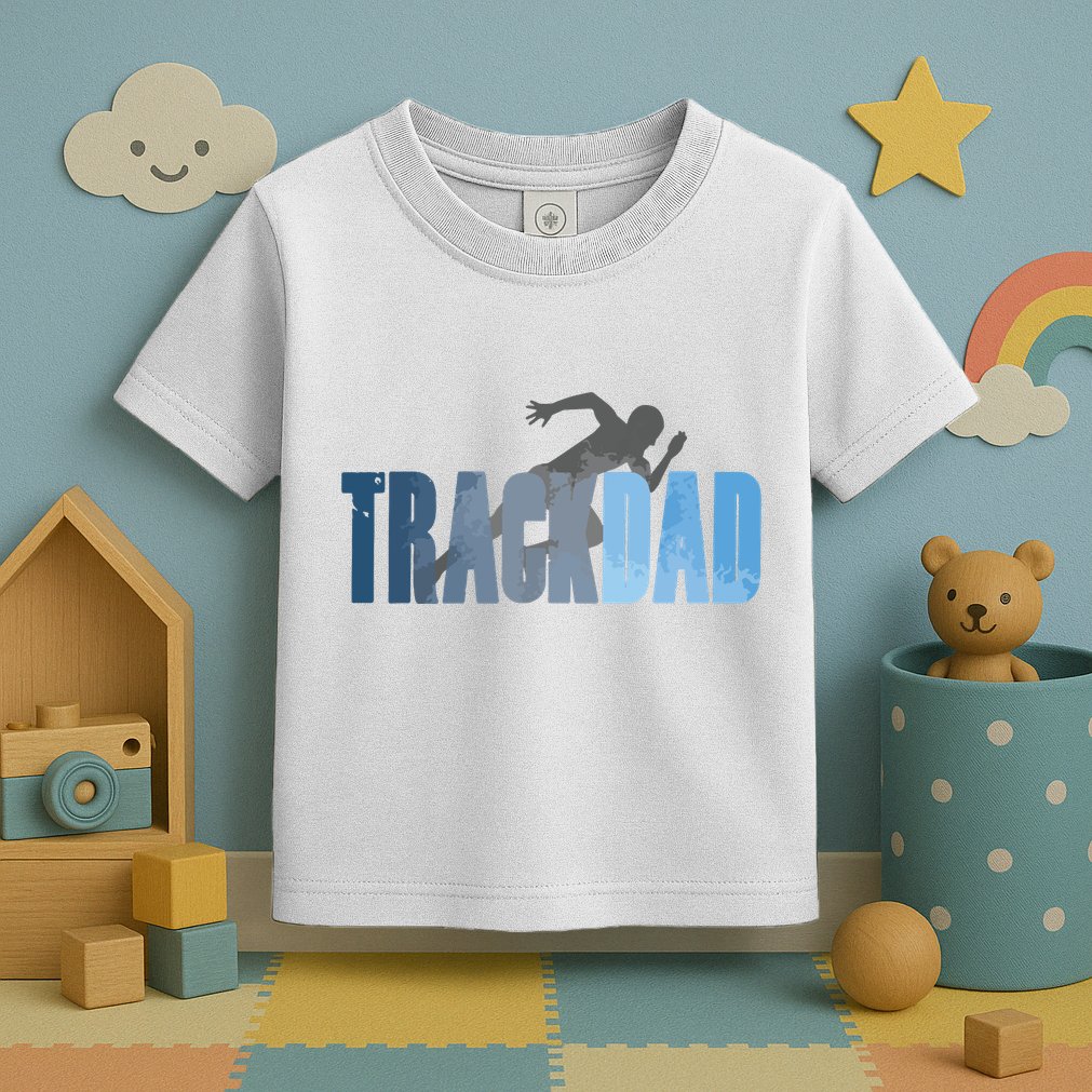 Track Dad Track Field Runner Cross Country Running Father Toddler T-Shirt