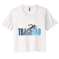 Track Dad Track Field Runner Cross Country Running Father Crop Top