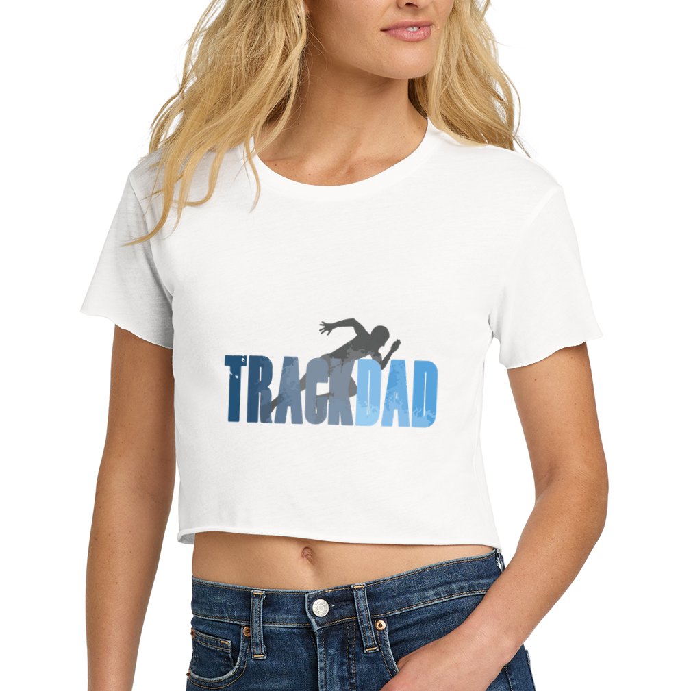 Track Dad Track Field Runner Cross Country Running Father Crop Top