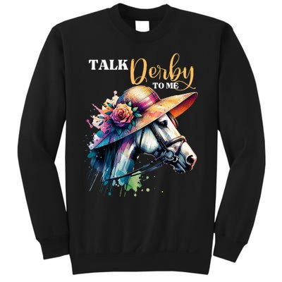 Talk Derby To Me Funny Racing Horse Sweatshirt