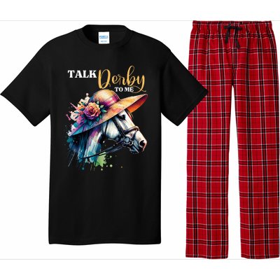 Talk Derby To Me Funny Racing Horse Pajama Set