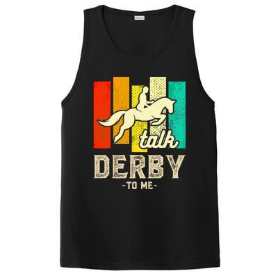 Talk Derby To Me Horse Racing Derby Day Colorful Horse PosiCharge Competitor Tank