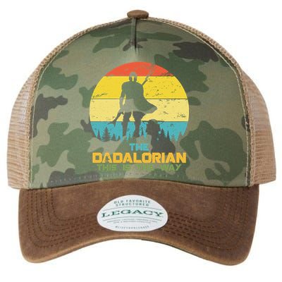 The Dadalorian This Is The Way Funny Dad Movie Spoof Legacy Tie Dye Trucker Hat