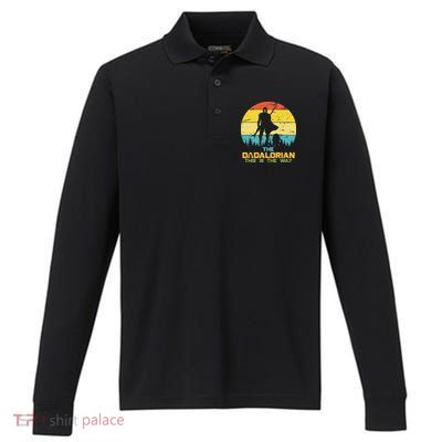The Dadalorian This Is The Way Funny Dad Movie Spoof Performance Long Sleeve Polo
