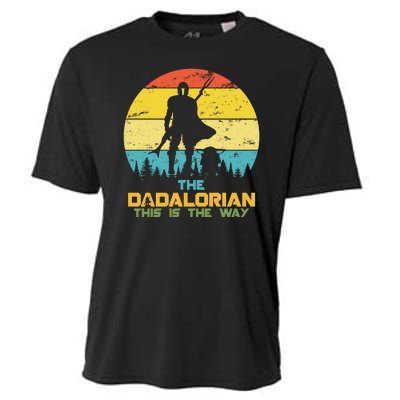 The Dadalorian This Is The Way Funny Dad Movie Spoof Cooling Performance Crew T-Shirt