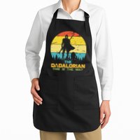 The Dadalorian This Is The Way Funny Dad Movie Spoof Full-Length Apron With Pockets