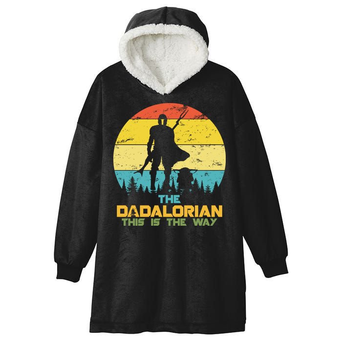The Dadalorian This Is The Way Funny Dad Movie Spoof Hooded Wearable Blanket