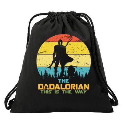 The Dadalorian This Is The Way Funny Dad Movie Spoof Drawstring Bag