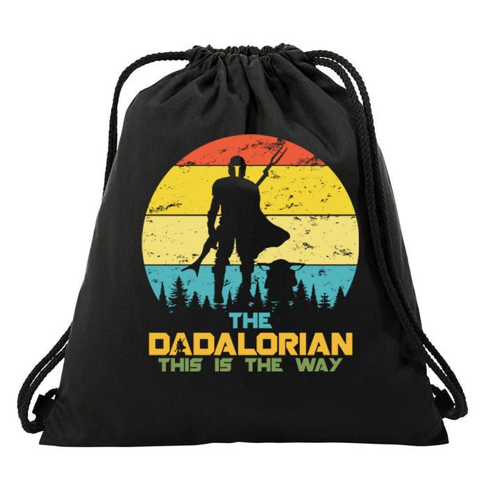 The Dadalorian This Is The Way Funny Dad Movie Spoof Drawstring Bag