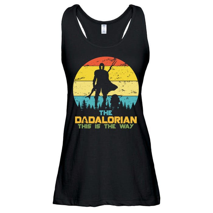 The Dadalorian This Is The Way Funny Dad Movie Spoof Ladies Essential Flowy Tank