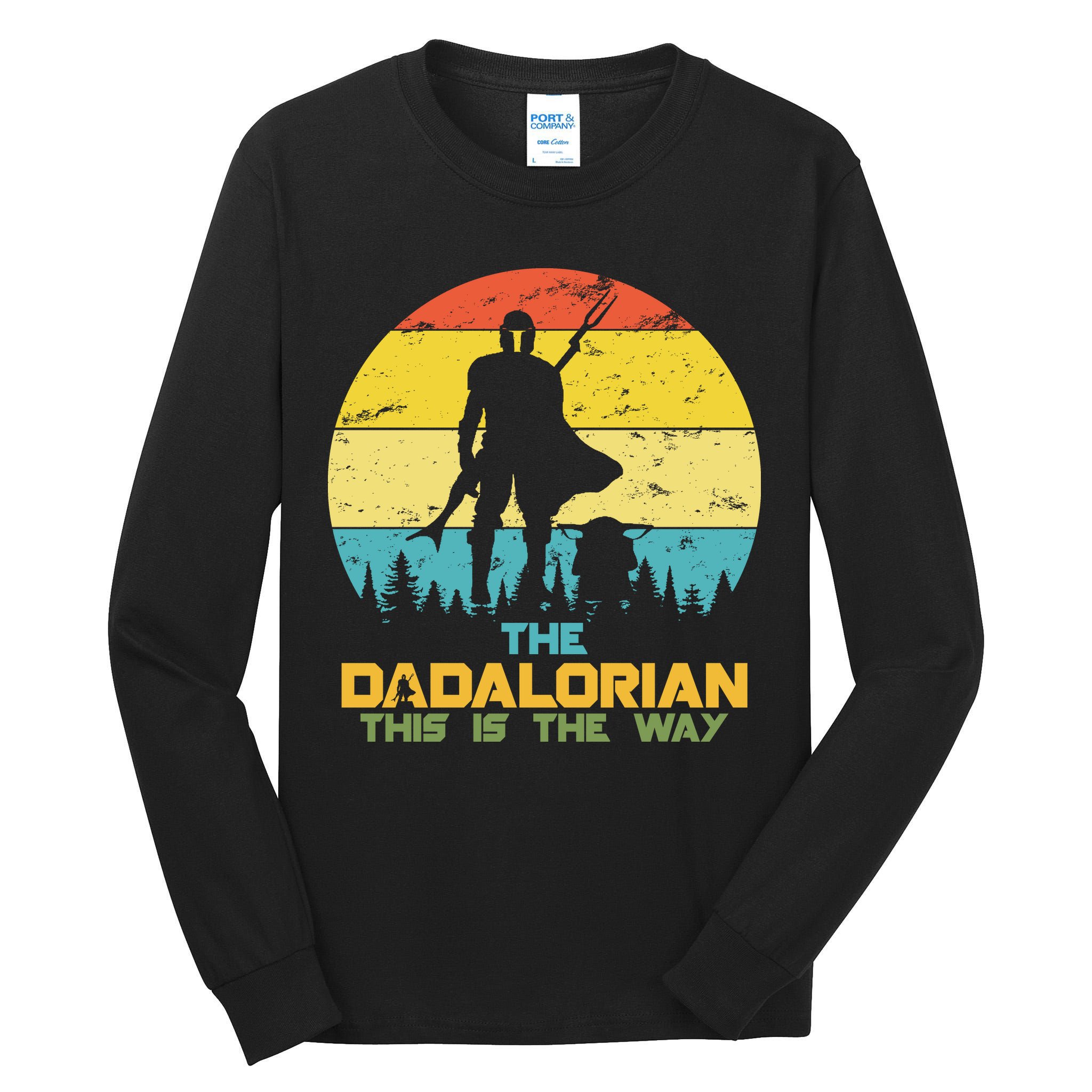 The Dadalorian This Is The Way Funny Dad Movie Spoof Tall Long Sleeve T-Shirt