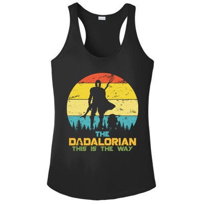The Dadalorian This Is The Way Funny Dad Movie Spoof Ladies PosiCharge Competitor Racerback Tank